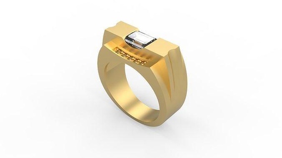 men ring 103 man signet silver jewel jewelry diamonds gold printable platinum rings 3d print model - Mito3D