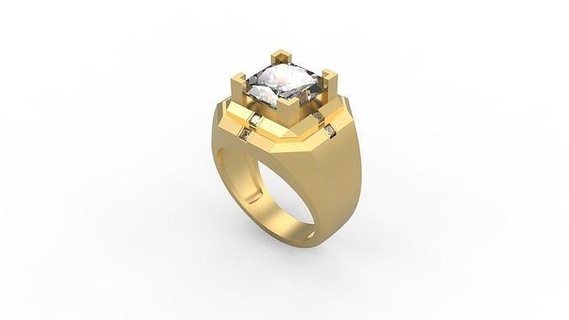men ring 108 man signet silver jewel jewelry diamonds gold printable platinum rings 3d print model - Mito3D
