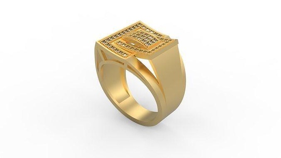 men ring 112 man signet silver jewel jewelry diamonds gold printable platinum rings 3d print model - Mito3D