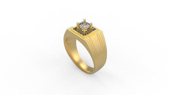 men ring 114 man signet silver jewel jewelry diamonds gold printable platinum rings 3d print model - Mito3D