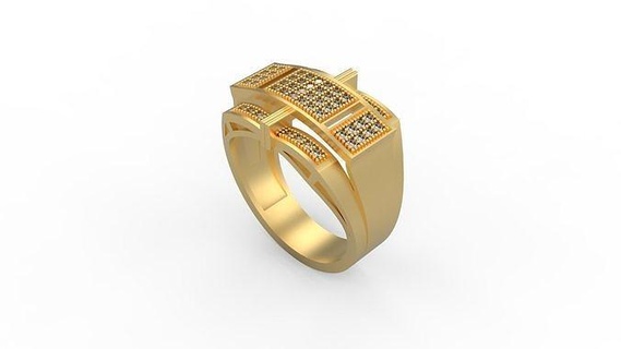 men ring 119 ring men man signet silver jewel jewelry diamonds men men ring gold printable platinum rings  3d print model - Mito3D