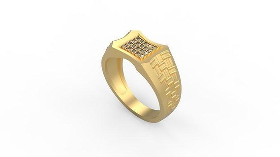 men ring 121 ring men man signet silver jewel jewelry diamonds men men ring gold printable platinum rings  3d print model - Mito3D
