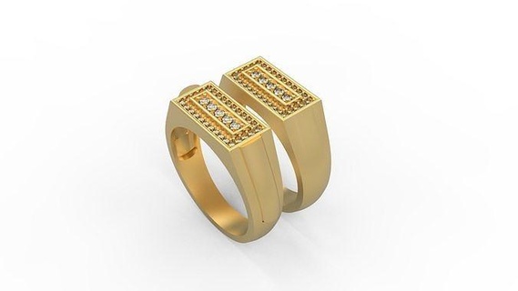 men ring 246 man signet silver jewel jewelry diamonds gold printable platinum couple rings 3d print model - Mito3D
