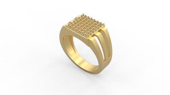 men ring 85 man signet silver jewel jewelry diamonds gold printable platinum rings 3d print model - Mito3D
