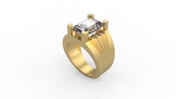 homens anel 96 homem sinete prata jóia joalheria diamantes ouro imprimível platina argolas 3d print model - Mito3D