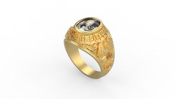 hombres anillo 99 hombre sello plata joya joyería diamantes oro imprimible platino anillos 3d print model - Mito3D