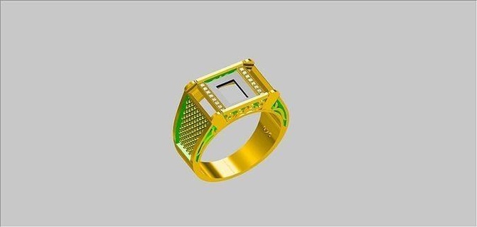 homens anel padronizar ouro joalheria imprimível platina brilhando símbolo Projeto prata brilhante diamante arte argolas 3d print model - Mito3D