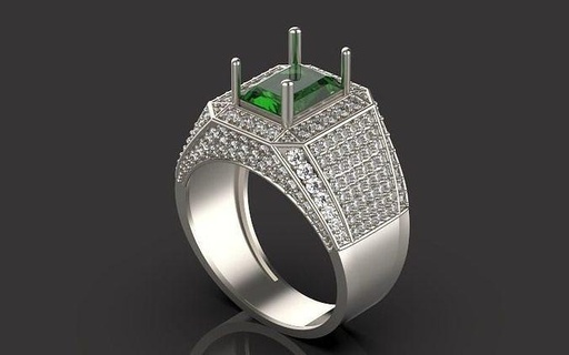 Männer Ring Silber Gold drucken Schmuck druckbar Diamant Juwel Hochzeit Mode brillant Platin 3dmodel Ringe 3d print model - Mito3D