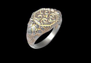 Männer ring spezielles Modell Schmuck menring Juwel Mode besonderes ringmodel gold bedruckbar ist Silber Platin Ringe 3d print model - Mito3D