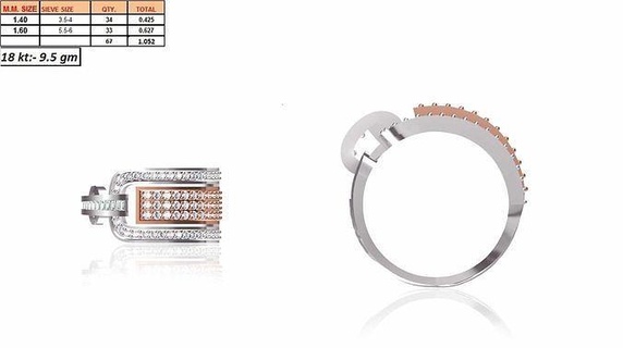 Hommes bague stl obj fbx jcd détails bijoux bande mariage or diamant anneaux engagement solitaire mode couple hommes femmes 3d print model - Mito3D