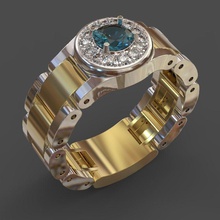 men ring jewelry jewel diamond gem engagement precious jewellery gemstone gold brilliant diamant brilhante brillante diamante treasure rings 3d print model - Mito3D