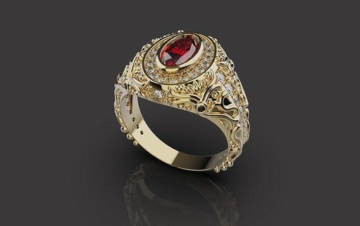 uomini anelli 0086 gioielleria stampabile oro diamante squillare argento gemma platino lusso brillante gioiello moda lux mondo 3d print model - Mito3D