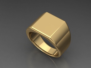 uomini anelli 12 squillare oro scheggia gioielleria 3d print model - Mito3D