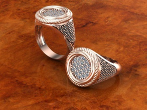 hombres anillos 2 modelo expediente anillo joyería joya imprimible hombre plata oro estados unidos canadá europa 3d print model - Mito3D