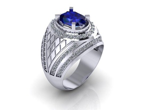 gli uomini anelli di moda 001 gioielli oro i il rendering argento cool diamante brillante rhinoceros3d gemvisionmatrix anello diamanti zaffiro ruby brillant zircone 3dprint caddesign 3d print model - Mito3D