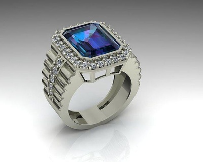 Hommes Rolex bague or argent bijoux imprimable bijou regarder diamant anneaux luxe mode beauté gemme sterling mariage bracelet 3d print model - Mito3D