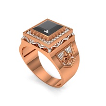men royal ring gem jewelry gold luxury fashion rings 3d print model - Mito3D