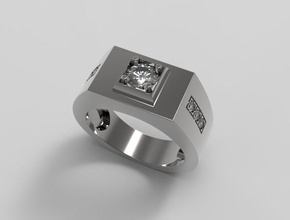 erkek yüzüğü takı erkekler adam yüzük taşlar mücevher elmas taş değerli altın mücevherleri 3d print model - Mito3D