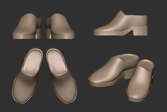 Hommes chaussure talons cuir chaussures pied mode Vêtements talonsformant hommes Jeux jouets 3d print model - Mito3D