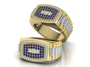 homens de anel sinete coxim superior do formulário 3dmodel jóias homem assista da forma mens anéis diamante eua o canadá exclusivo safira esmeralda ouro a europa selo brilhantes 3d print model - Mito3D