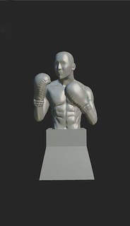 men torso boxer man figure statue breast body sculpture strength people art sculptures 3d print model - Mito3D