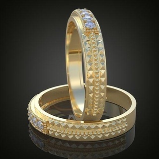 erkekler düğün elmas yüzük 3d 0181 yazdırılabilir model12 platin takı altın gümüş mücevher kolye küpe bilezik zincirler bilezikler yüzükler 3d print model - Mito3D