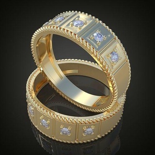 Männer Hochzeit Diamant Ring 3d 0182 druckbar model11 Platin Schmuck Gold Silber Juwel Anhänger Ohrring Ohrringe Armband Halskette Ketten Armreifen Ringe 3d print model - Mito3D