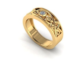 Männer Frauen Ring Schmuck Silber druckbar Diamant Juwel Engagement Sterling Mode Gold Schönheit Hochzeit brillant engagem 3d print model - Mito3D