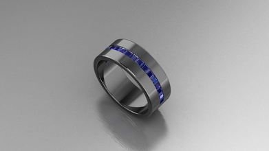 las mujeres de los hombres anillos 0009by la joyería anillo el diamante joya oro plata moda 3d print model - Mito3D