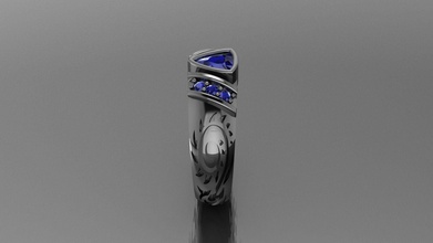 Männer Frauen Ringe 0011by Schmuck ring gold Mode diamond Hochzeit bedruckbar ist Juwel gem engagement 3d print model - Mito3D
