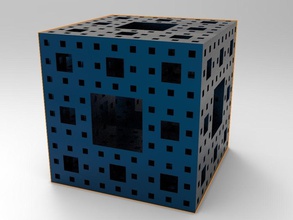 menger sponge fractal 3d print cube printable art mathematical 3d print model - Mito3D