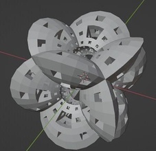 spugna frattale menomar astratto geometrico forma matematico arte poliedro tagliente psichedelico geometria cubo 3d print model - Mito3D