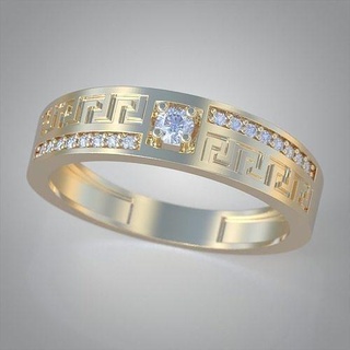 Uomini diamante squillare 3d 0066 stampabile model11 platino gioielleria oro argento gioiello pendente ciondoli nozze lusso anelli orecchino orecchini braccialetto collana Catene braccialetti 3d print model - Mito3D