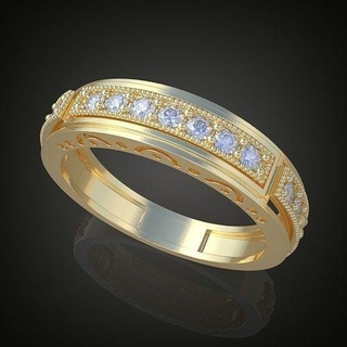 Erkeklerin elmas yüzük 3d 0068 yazdırılabilir model11 moda güzellik platin takı altın gümüş sterlin angagem mücevher kolye düğün yüzükler 3d print model - Mito3D