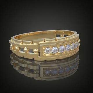 Erkeklerin elmas yüzük 3d 0069 yazdırılabilir model10 platin takı altın gümüş mücevher kolye düğün lüks yüzükler küpe bilezik zincirler bilezikler 3d print model - Mito3D