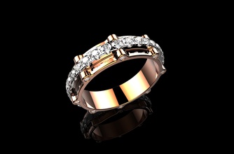 mens anéis de diamante ouro 18k jóias sterling o engajamento casamento pedra anel moda beleza brilhantes platina safira ruby 3d print model - Mito3D