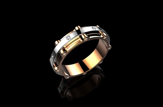 mens pırlanta 18 ayar yüzük takı altın sterling mücevher düğün nişan Gümüş yüzüğü moda güzellik elmas parlak beyaz 3d print model - Mito3D