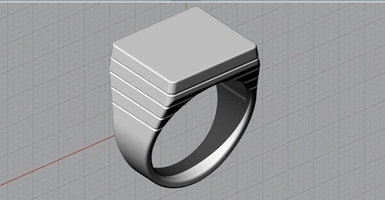 mens engravable el anillo de sellar la joyería los anillos signet signetrings oro plata 3d print model - Mito3D