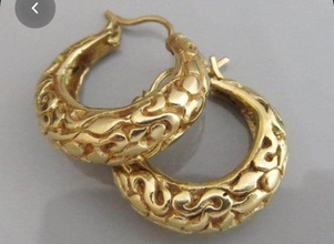 mens gold ear rings jewelry printable earrings 3d wedding sterling jeweller cad designer rhino 3d print model - Mito3D