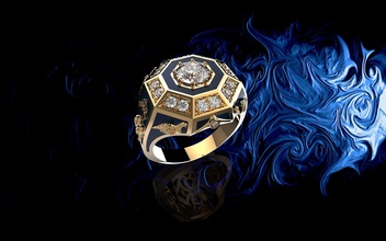 mens anillos de oro con diamantes la joyería el diamante plata imprimible platino anillo blanco brillante sterling los hombres moda y belleza zafiro ruby compromiso 3d print model - Mito3D