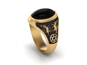 mens ring mensring man jewelry luxury elegant fashion shining starofdavit diamond jewellery rings 3d print model - Mito3D