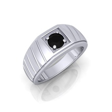 hommes bague bijou engagement mariage bijoux diamant imprimable argent or gemme brillant blanc mode sterling engagem anneaux 3d print model - Mito3D