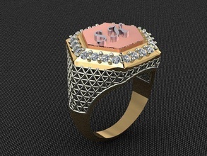 uomini squillare gioielleria lusso moda elegante decorazione anelli 3d print model - Mito3D