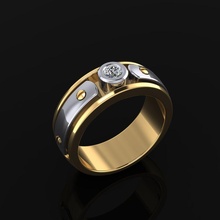 Herren Ring Schmuck Luxus elegant Juwel Gold Silber Hochzeit Diamant Ohrring Armband Halsketten Anhänger Nashorn Zubehörteil Schönheit Mode Design cad Ringe 3d print model - Mito3D