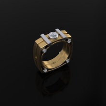 hombre anillo 13 joyería joya lujo elegante oro plata boda diamante arete pulsera collares colgante pendiente rinoceronte accesorio belleza moda diseño canalla anillos 3d print model - Mito3D