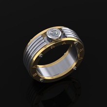 Herren Ring Schmuck Luxus elegant Juwel Gold Silber Hochzeit Diamant Ohrring Armband Halsketten Anhänger Nashorn Zubehörteil Schönheit Mode Design cad Ringe 3d print model - Mito3D