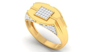 uomini squillare stampabile oro gioielleria anelli nozze gioiello argento fidanzamento diamante 3d print model - Mito3D