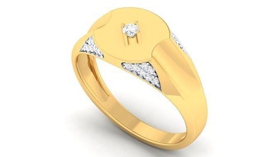 herren ring druckbar ringe hochzeit engagement juwel schmuck sterling silber platin diamant gold 3d print model - Mito3D