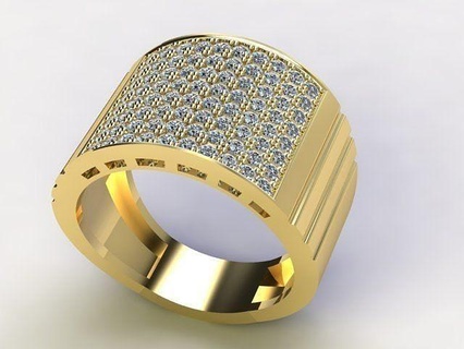 Herren Ring Gold Schmuck Silber druckbar Juwel Hochzeit Sterling Mode Platin Weiß Schönheit Prototyp entwickeln Finger Ringe 3d print model - Mito3D
