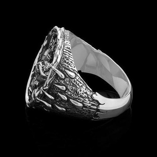 hombres anillo 3dmfile mensring acechando joyería joya anillos 3d print model - Mito3D